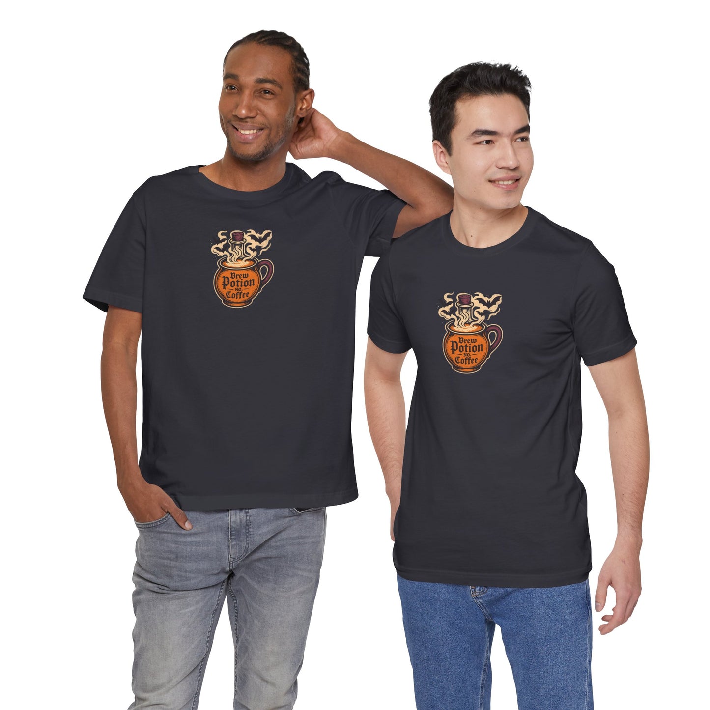 "Coffee Potion" Unisex Tee, Casual Wear, Gift for Coffee Lovers, Magical T-Shirt, Witchy Apparel, Coffee Enthusiast Presents