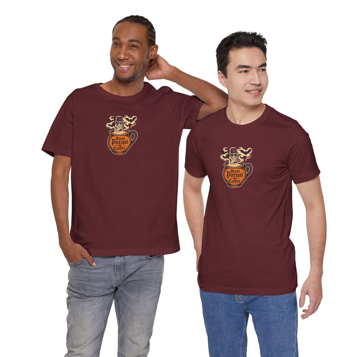 "Coffee Potion" Unisex Tee, Casual Wear, Gift for Coffee Lovers, Magical T-Shirt, Witchy Apparel, Coffee Enthusiast Presents