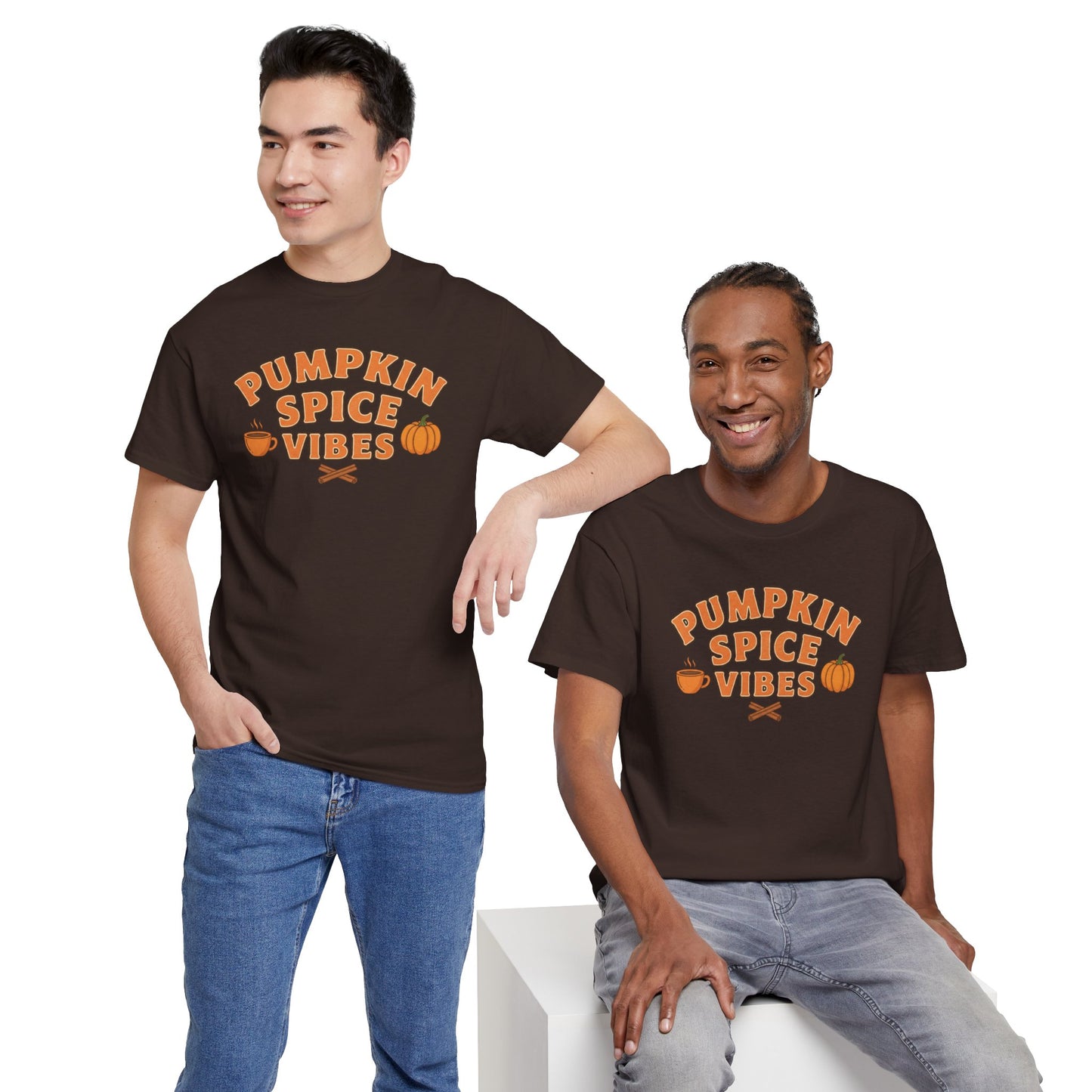 "Pumpkin Spice Vibes" Unisex Autumn T-Shirt for Fall, Cozy Apparel, Pumpkin Lover Gift, Halloween Party Wear