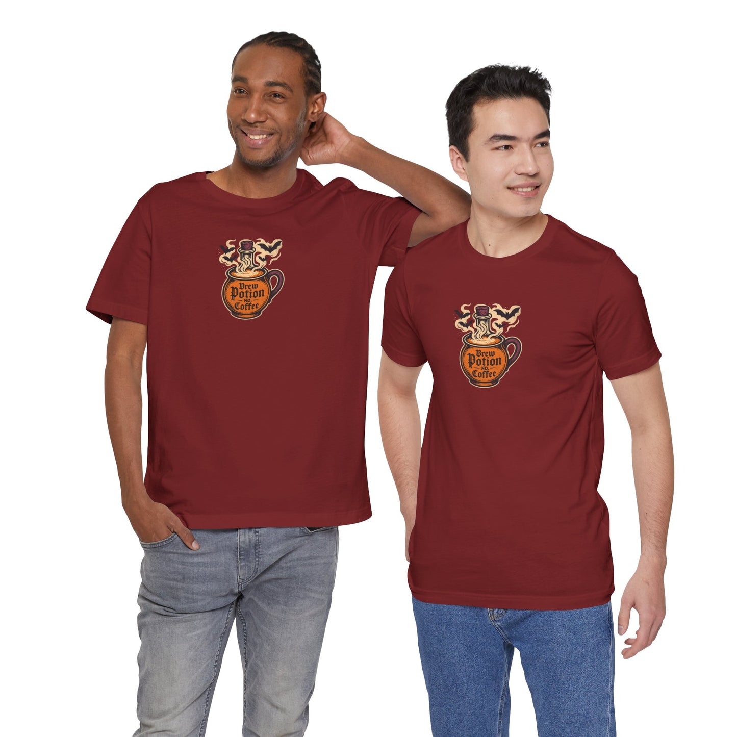 "Coffee Potion" Unisex Tee, Casual Wear, Gift for Coffee Lovers, Magical T-Shirt, Witchy Apparel, Coffee Enthusiast Presents