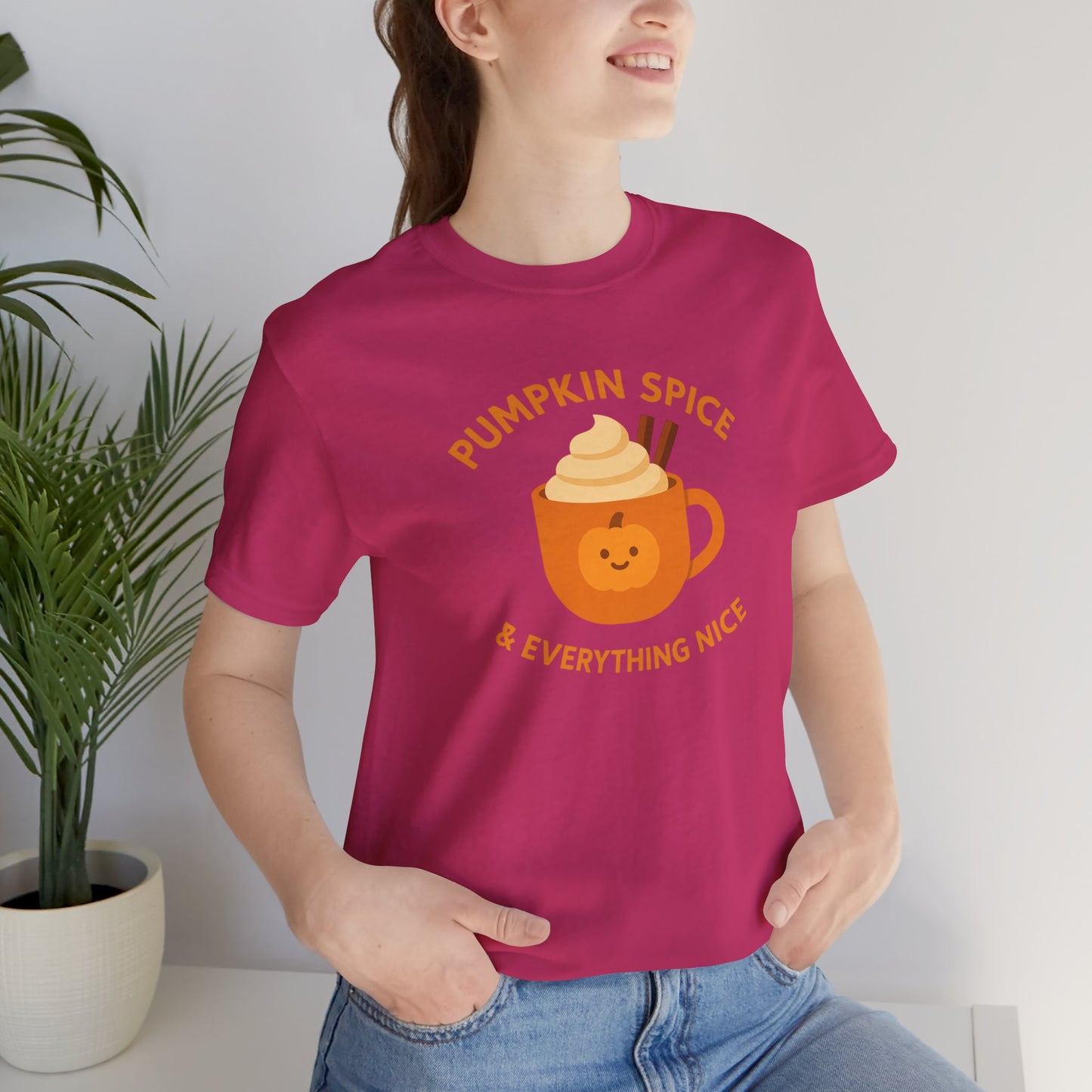 "Pumpkin Spice & Everything Nice" Fall T-Shirt, Autumn Fashion, Cozy Casual Wear, Pumpkin Lovers Gift, Seasonal Apparel