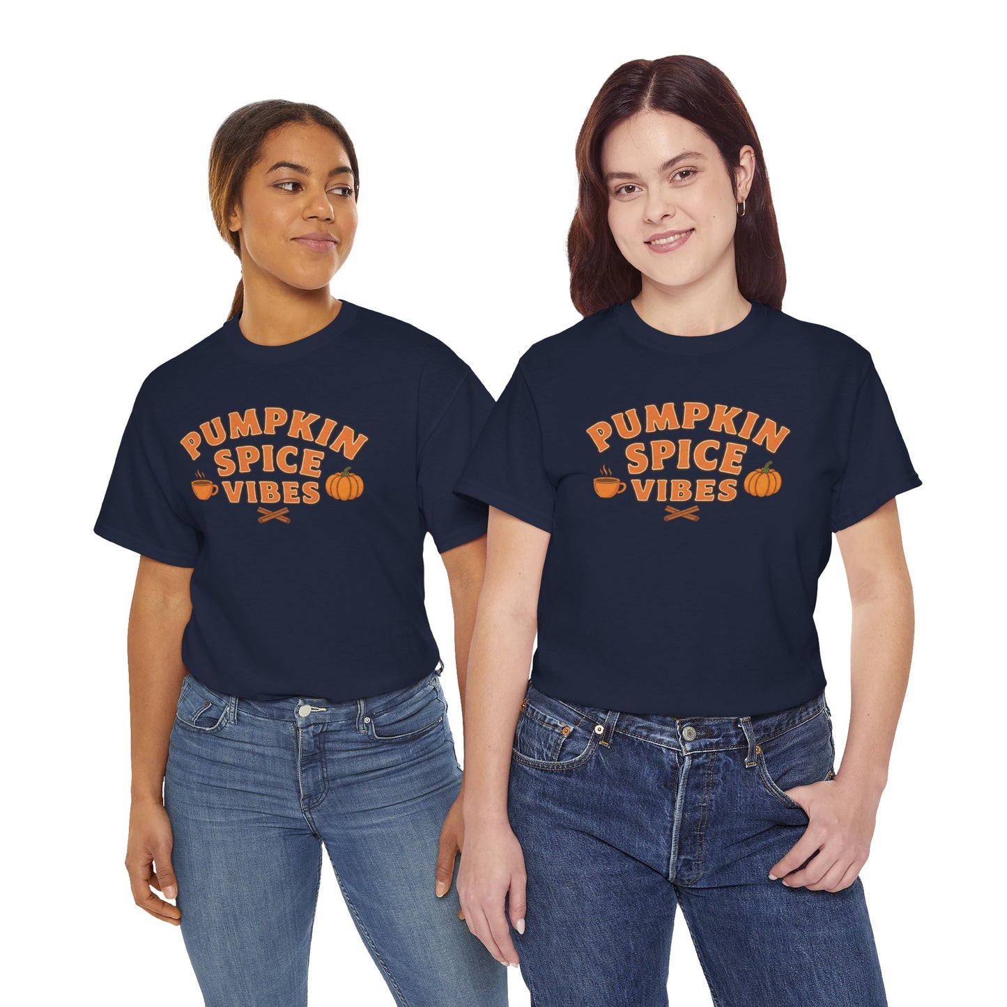 "Pumpkin Spice Vibes" Unisex Autumn T-Shirt for Fall, Cozy Apparel, Pumpkin Lover Gift, Halloween Party Wear