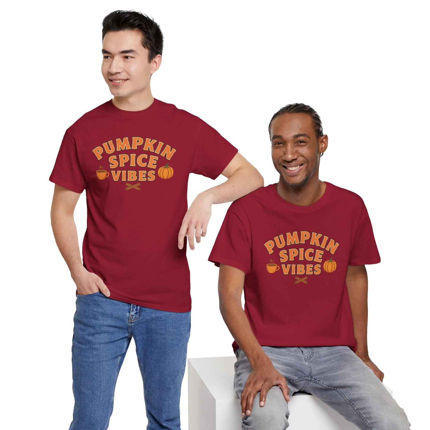 "Pumpkin Spice Vibes" Unisex Autumn T-Shirt for Fall, Cozy Apparel, Pumpkin Lover Gift, Halloween Party Wear