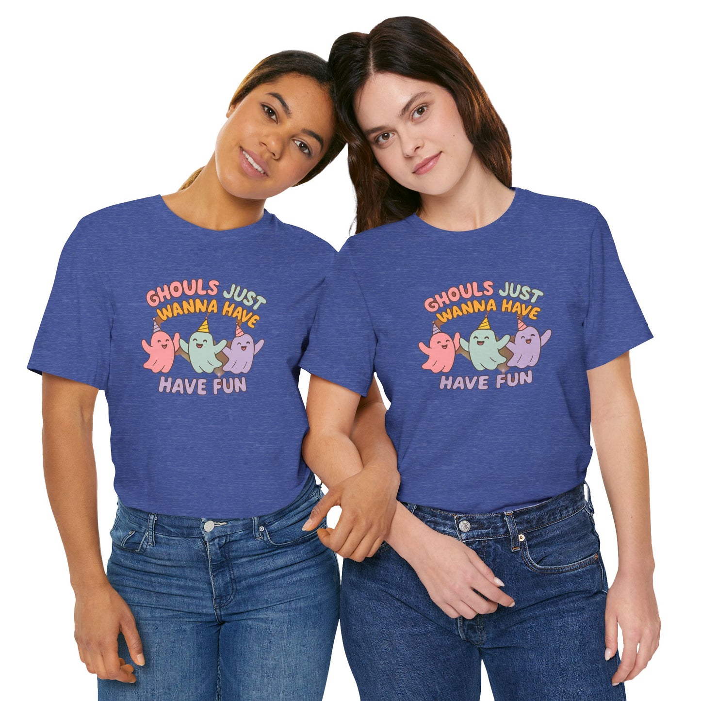 "Ghouls Just Wanna Have Fun" T-Shirt for Halloween, Unisex Graphic Shirt, Cute Ghosts Tee, Casual Wear, Gift for Friends