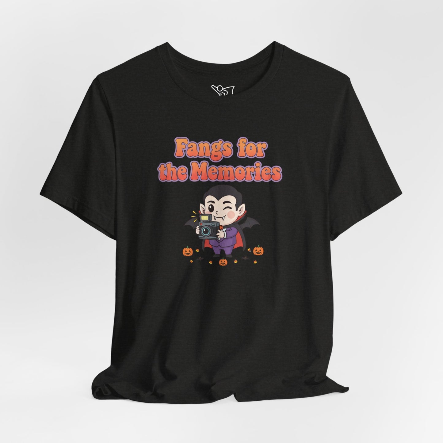 "Fangs for the Memories" Unisex Short Sleeve Shirt, Casual Halloween Outfit, Gift for Spooky Season, Halloween Shirt