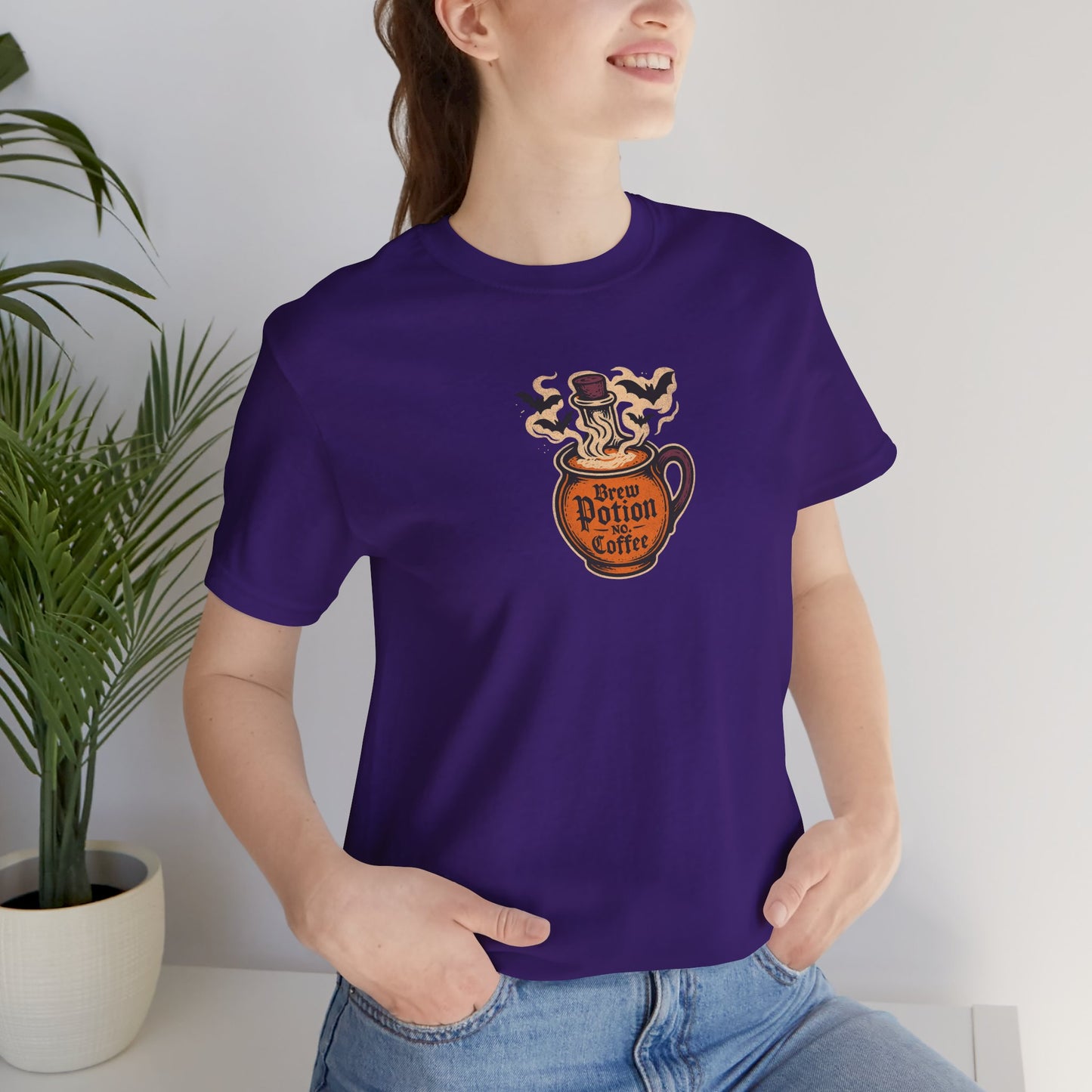 "Coffee Potion" Unisex Tee, Casual Wear, Gift for Coffee Lovers, Magical T-Shirt, Witchy Apparel, Coffee Enthusiast Presents