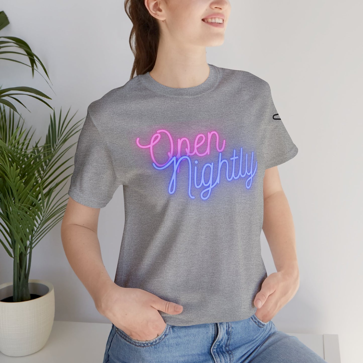 Nightly Glow Neon Graphic Unisex Jersey Short Sleeve Tee - AI Tee Hero