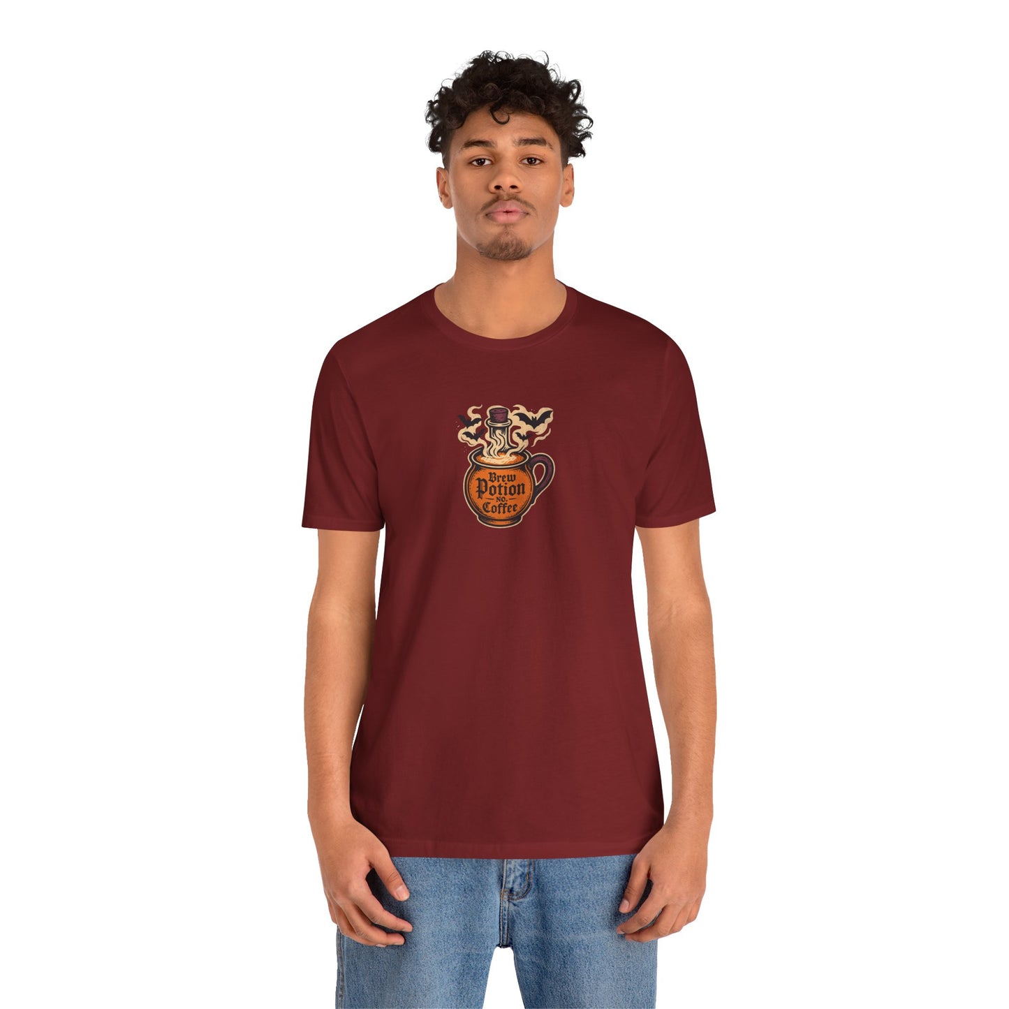 "Coffee Potion" Unisex Tee, Casual Wear, Gift for Coffee Lovers, Magical T-Shirt, Witchy Apparel, Coffee Enthusiast Presents