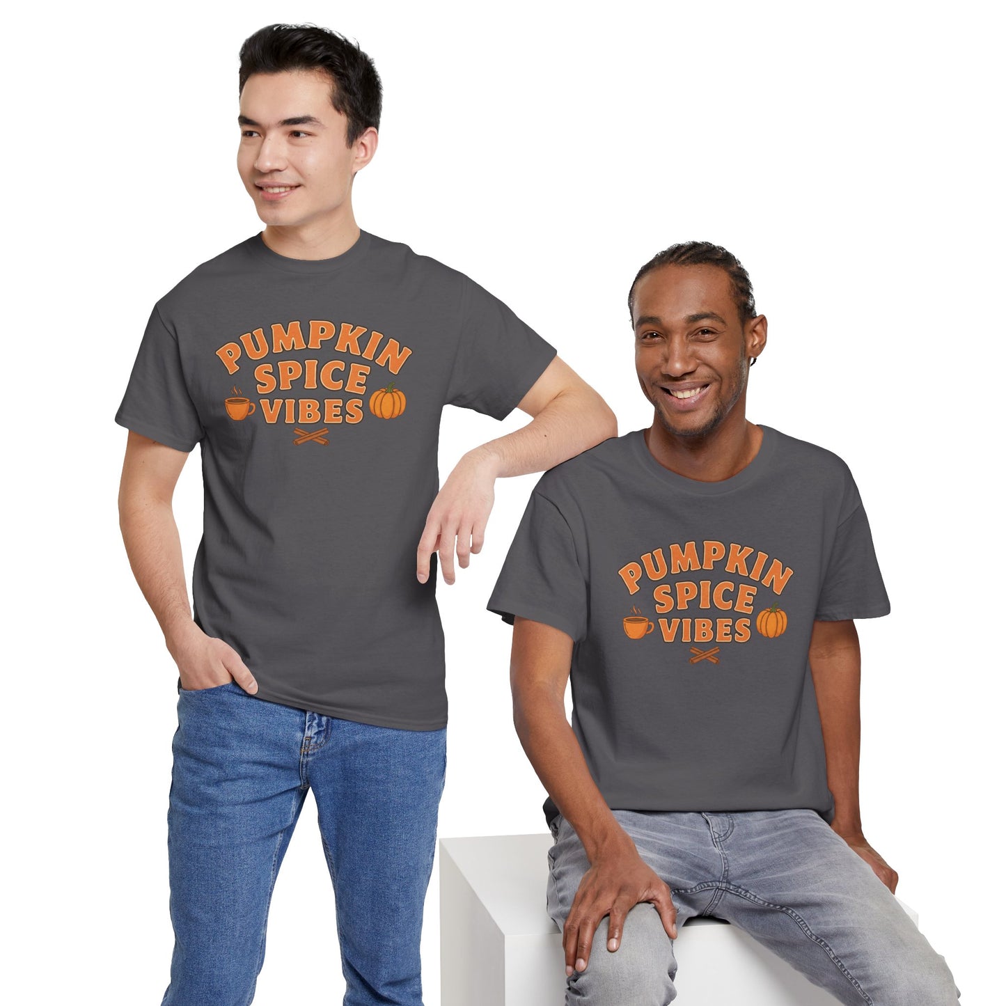 "Pumpkin Spice Vibes" Unisex Autumn T-Shirt for Fall, Cozy Apparel, Pumpkin Lover Gift, Halloween Party Wear