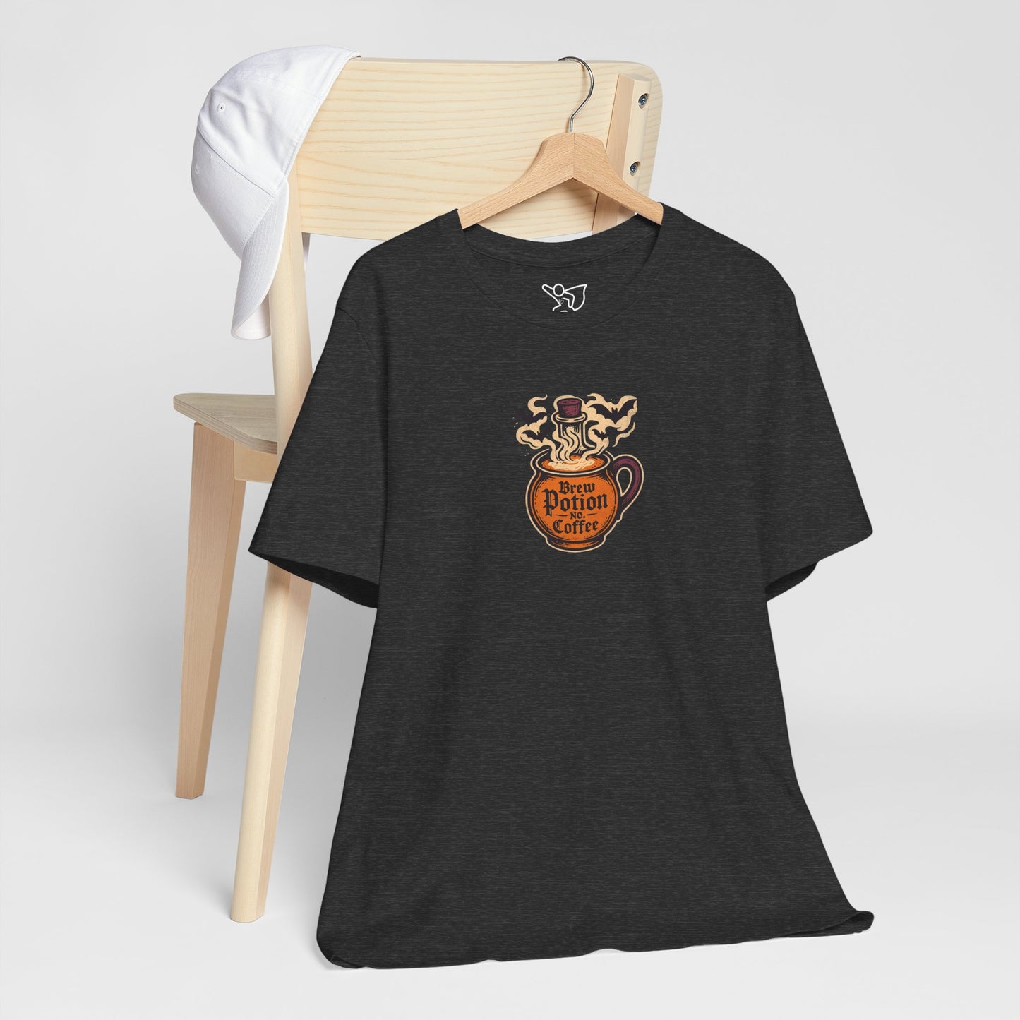 "Coffee Potion" Unisex Tee, Casual Wear, Gift for Coffee Lovers, Magical T-Shirt, Witchy Apparel, Coffee Enthusiast Presents