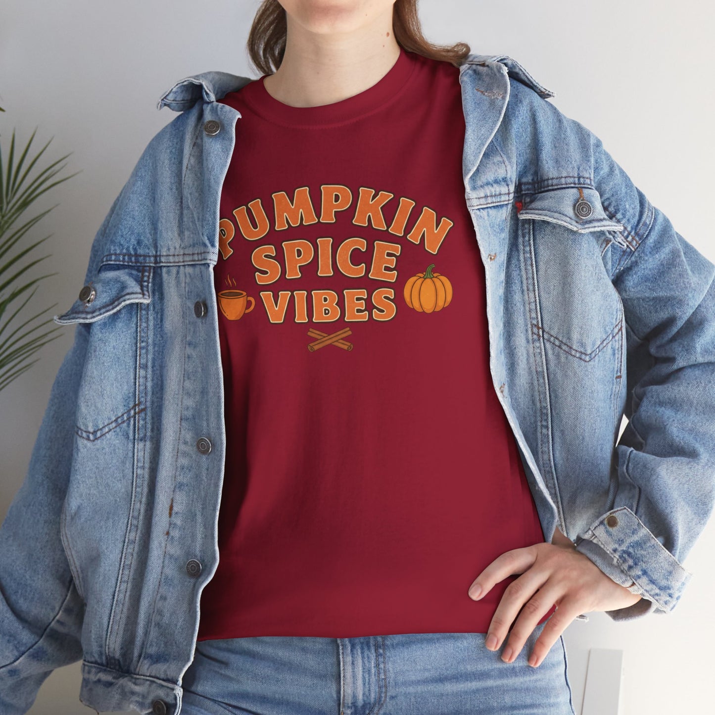 "Pumpkin Spice Vibes" Unisex Autumn T-Shirt for Fall, Cozy Apparel, Pumpkin Lover Gift, Halloween Party Wear