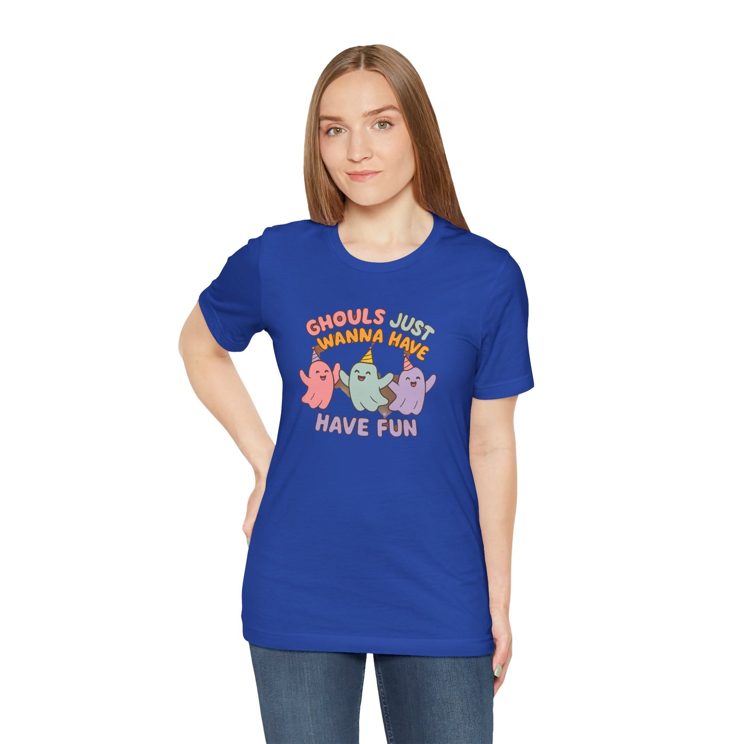 "Ghouls Just Wanna Have Fun" T-Shirt for Halloween, Unisex Graphic Shirt, Cute Ghosts Tee, Casual Wear, Gift for Friends