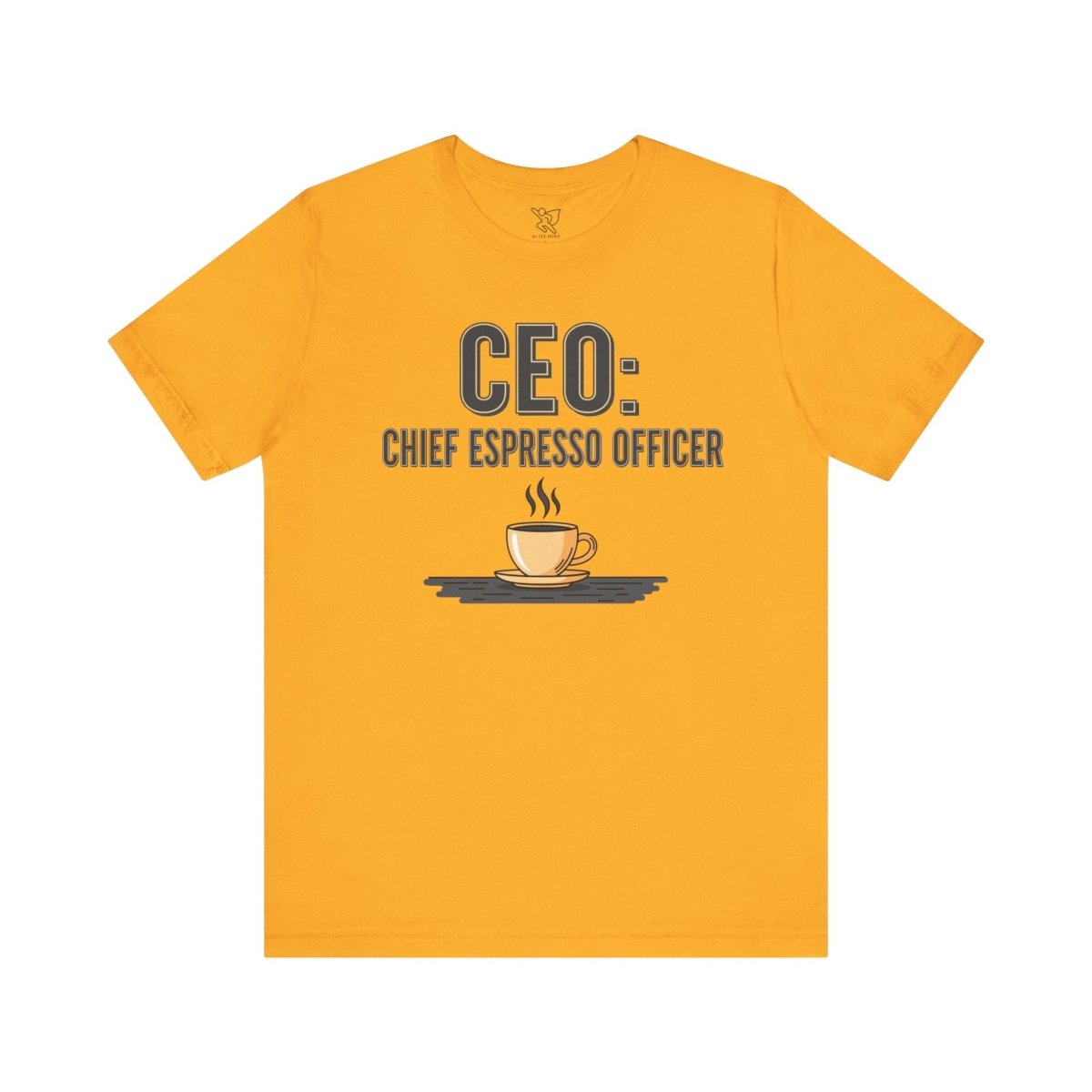 "CEO: Chief Espresso Officer" CW - 2 Unisex Jersey T-Shirt for Baristas, Funny Coffee Shirt for Gifts, Perfect for Birthdays, Coffee Shop Outfits - AI Tee Hero