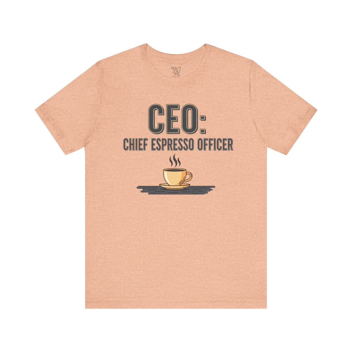 "CEO: Chief Espresso Officer" CW - 2 Unisex Jersey T-Shirt for Baristas, Funny Coffee Shirt for Gifts, Perfect for Birthdays, Coffee Shop Outfits - AI Tee Hero