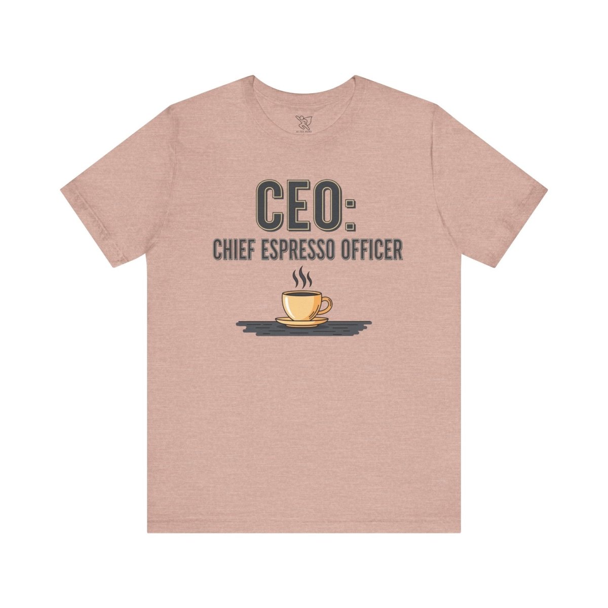"CEO: Chief Espresso Officer" CW - 2 Unisex Jersey T-Shirt for Baristas, Funny Coffee Shirt for Gifts, Perfect for Birthdays, Coffee Shop Outfits - AI Tee Hero