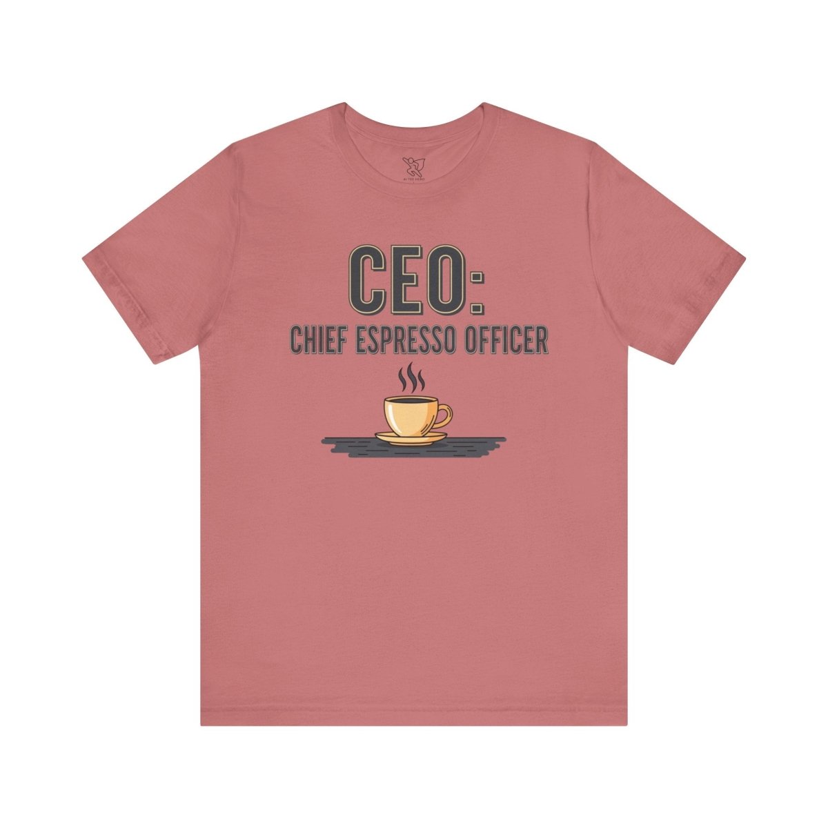 "CEO: Chief Espresso Officer" CW - 2 Unisex Jersey T-Shirt for Baristas, Funny Coffee Shirt for Gifts, Perfect for Birthdays, Coffee Shop Outfits - AI Tee Hero