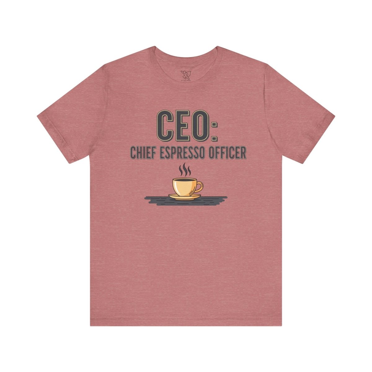 "CEO: Chief Espresso Officer" CW - 2 Unisex Jersey T-Shirt for Baristas, Funny Coffee Shirt for Gifts, Perfect for Birthdays, Coffee Shop Outfits - AI Tee Hero