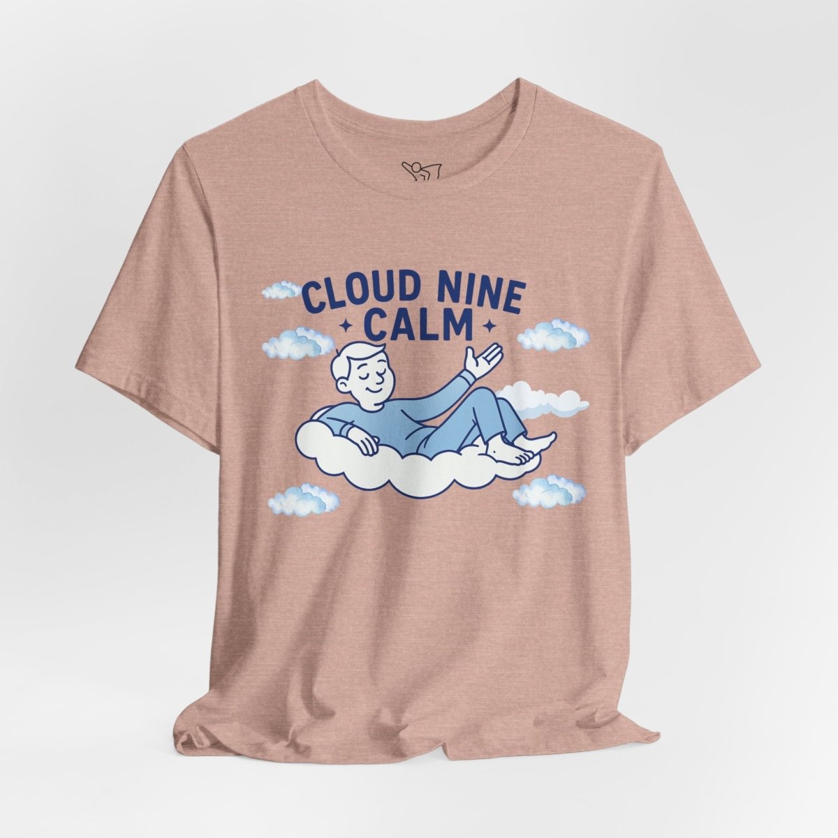 "Cloud Nine Calm" Relaxed Unisex Jersey Short Sleeve T-Shirt, Gift for Mindfulness, Cozy Fashion, Casual Wear, Relaxation Outfit - CW1 MINDSet Collection - AI Tee Hero