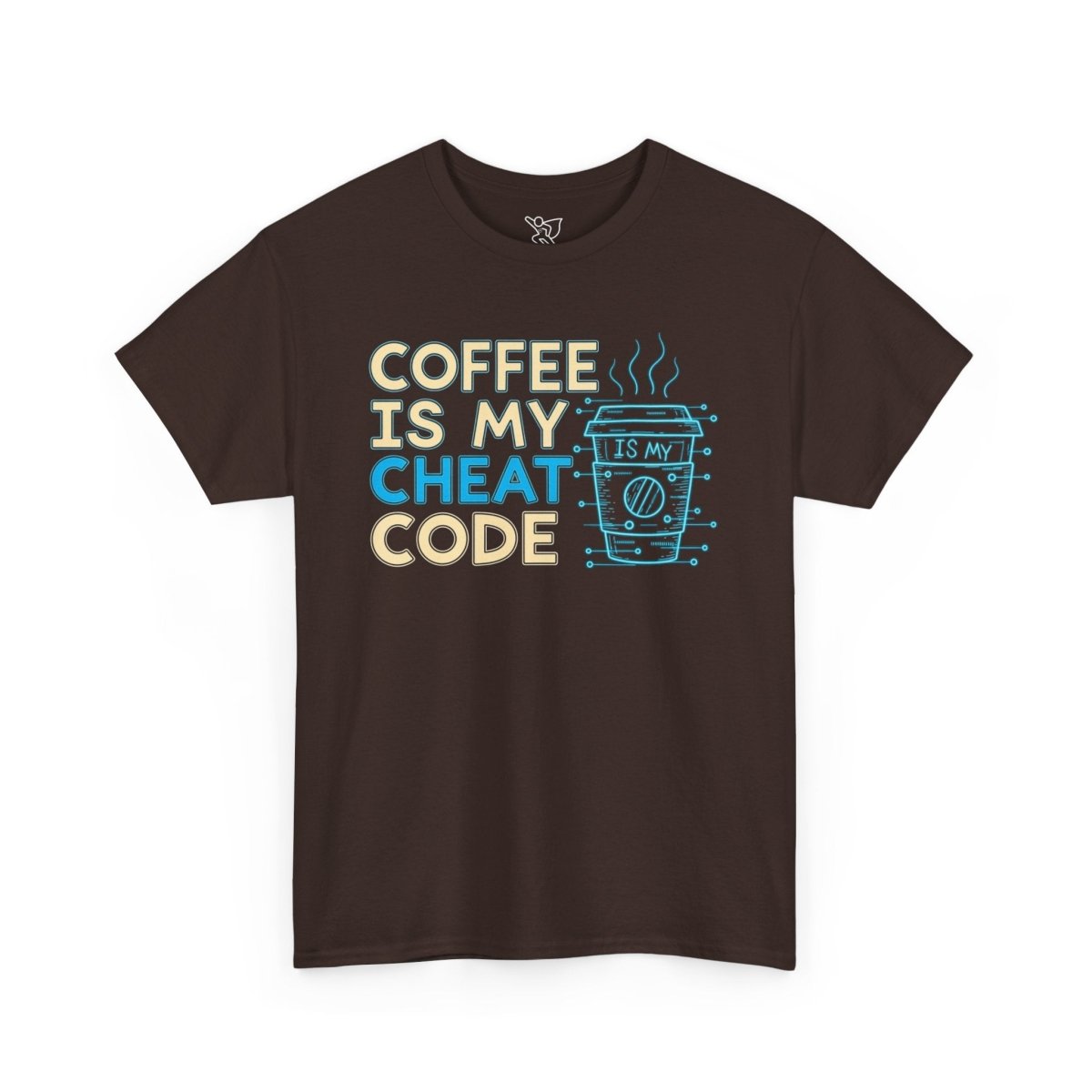 "Coffee is My Cheat Code" CW - 1 Coffee Lover's Unisex Heavy Cotton Tee, Perfect for Casual Wear, Gifts for Friends, Coffee Obsessed, Everyday Comfort - AI Tee Hero