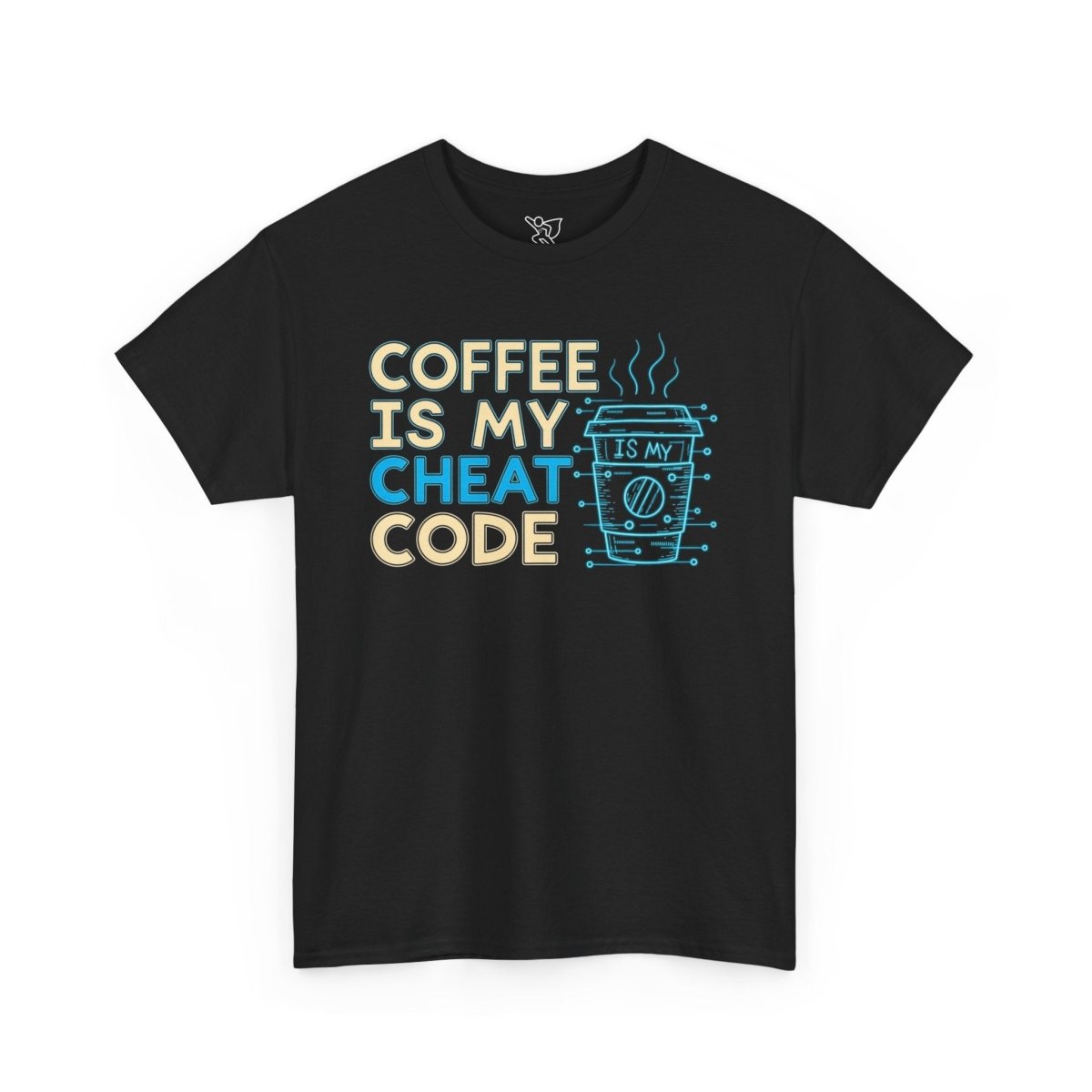 "Coffee is My Cheat Code" CW - 1 Coffee Lover's Unisex Heavy Cotton Tee, Perfect for Casual Wear, Gifts for Friends, Coffee Obsessed, Everyday Comfort - AI Tee Hero