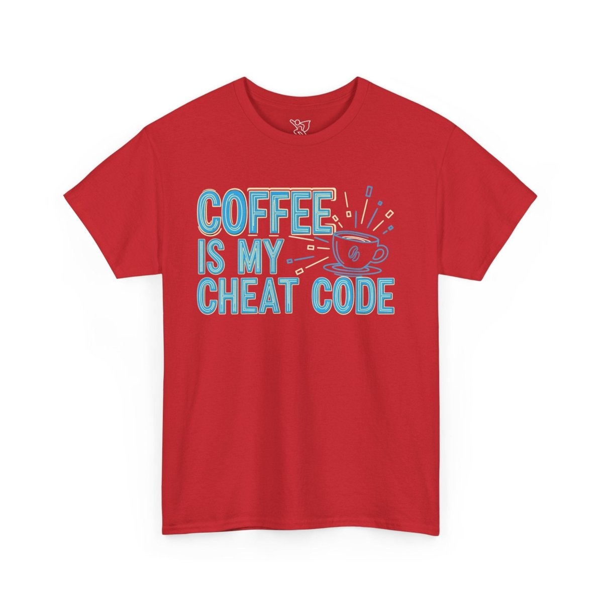 "Coffee is My Cheat Code" CW - 2 Coffee Lover's Unisex Heavy Cotton Tee, Perfect for Casual Wear, Gifts for Friends, Coffee Obsessed, Everyday Comfort - AI Tee Hero