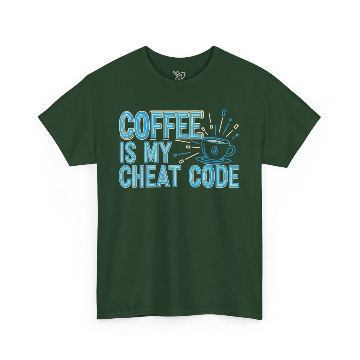 "Coffee is My Cheat Code" CW - 2 Coffee Lover's Unisex Heavy Cotton Tee, Perfect for Casual Wear, Gifts for Friends, Coffee Obsessed, Everyday Comfort - AI Tee Hero