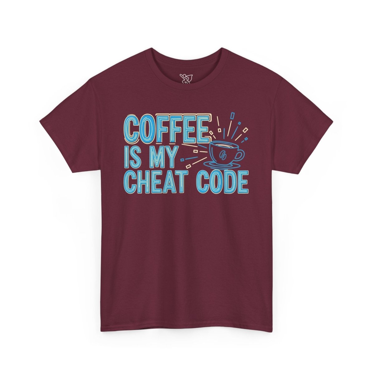 "Coffee is My Cheat Code" CW - 2 Coffee Lover's Unisex Heavy Cotton Tee, Perfect for Casual Wear, Gifts for Friends, Coffee Obsessed, Everyday Comfort - AI Tee Hero