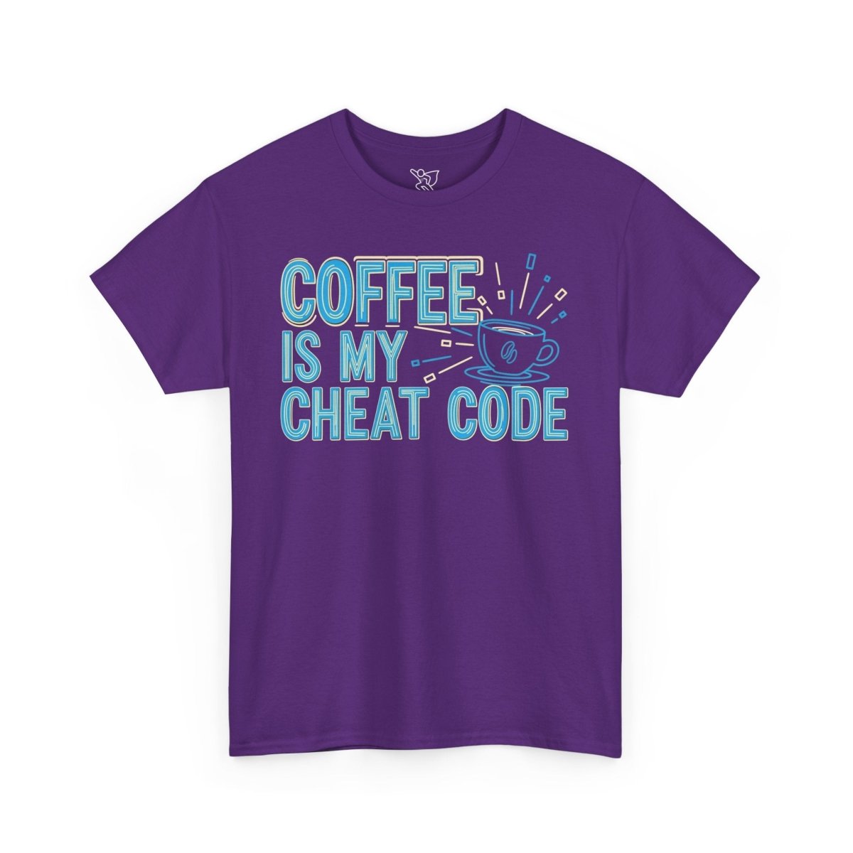 "Coffee is My Cheat Code" CW - 2 Coffee Lover's Unisex Heavy Cotton Tee, Perfect for Casual Wear, Gifts for Friends, Coffee Obsessed, Everyday Comfort - AI Tee Hero