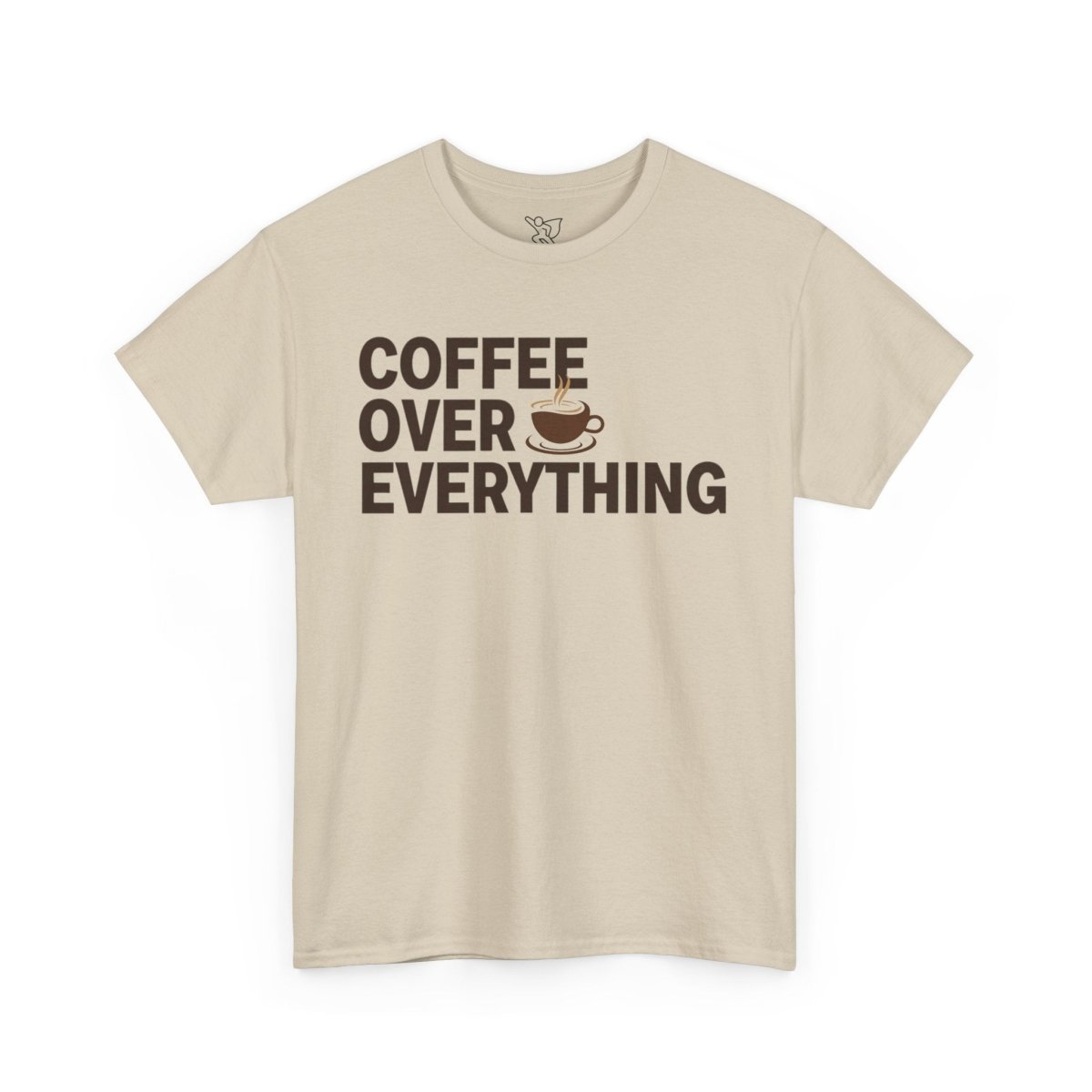 "Coffee Over Everything" Coffee Lovers Unisex Heavy Cotton Tee, Perfect Gift for Baristas, Coffee Enthusiasts, Casual Wear, Birthday Gift, Coffee Addict Tee - AI Tee Hero
