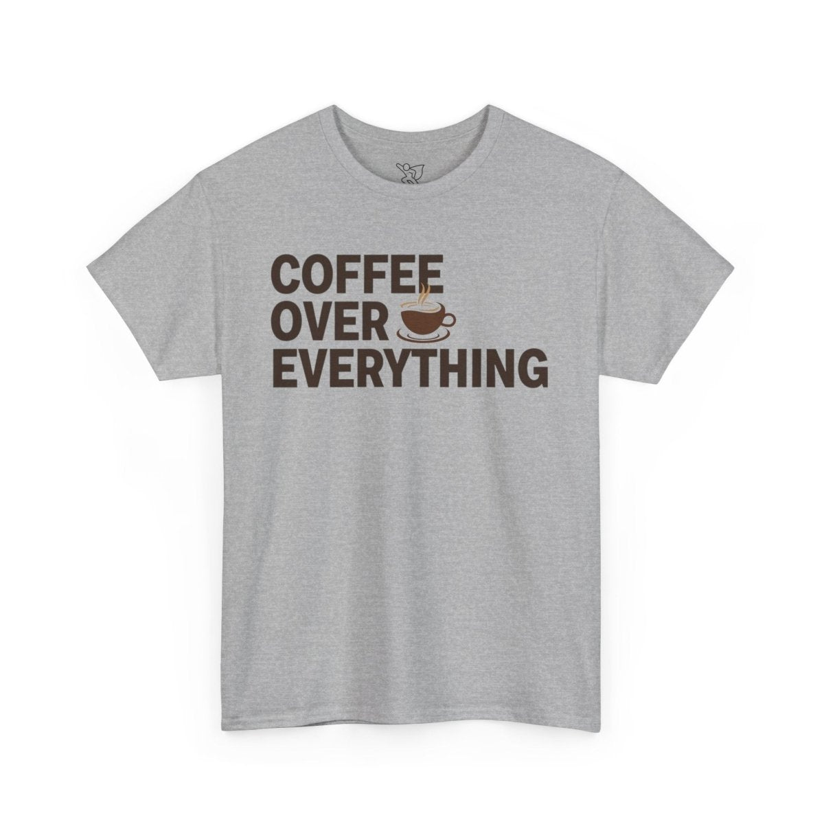 "Coffee Over Everything" Coffee Lovers Unisex Heavy Cotton Tee, Perfect Gift for Baristas, Coffee Enthusiasts, Casual Wear, Birthday Gift, Coffee Addict Tee - AI Tee Hero