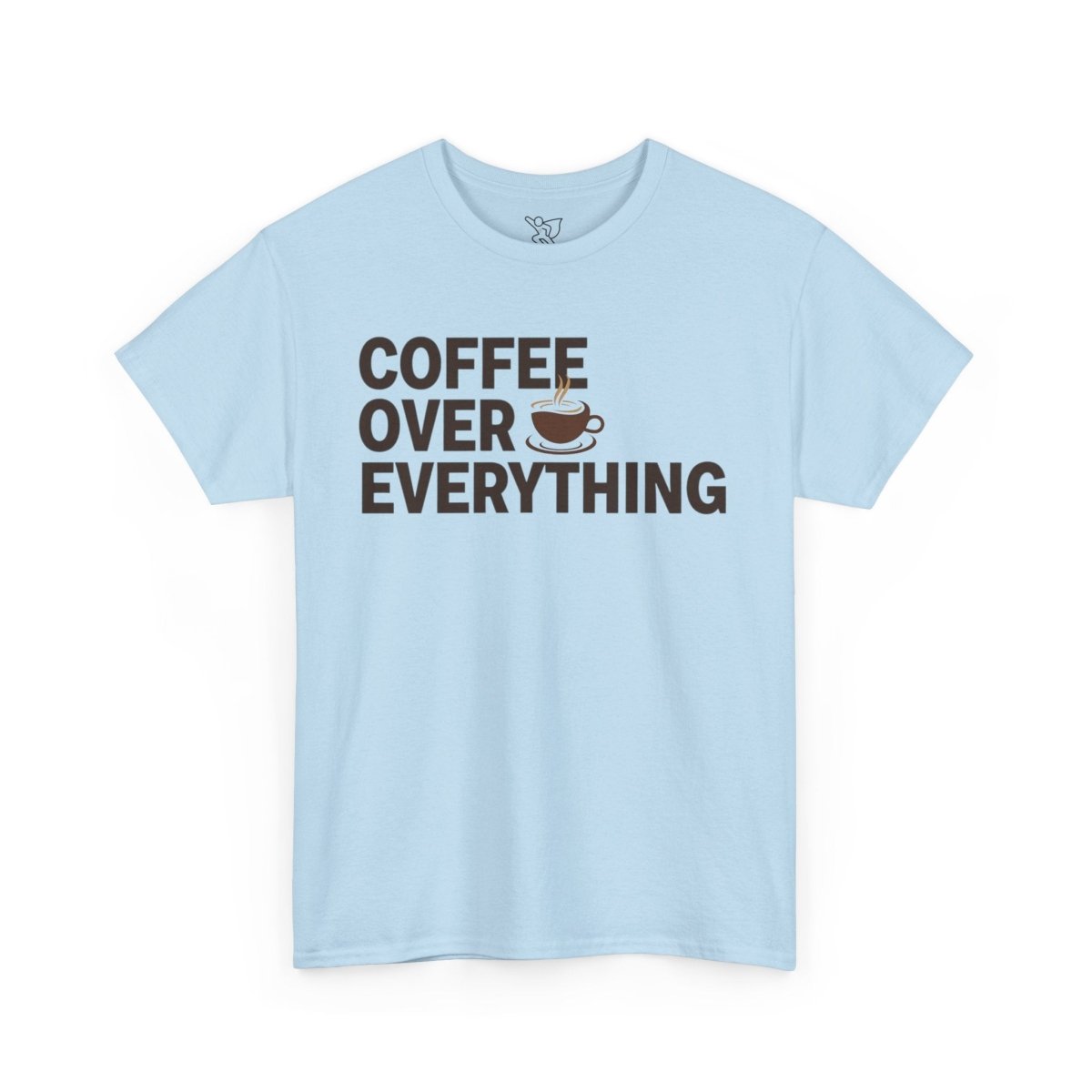 "Coffee Over Everything" Coffee Lovers Unisex Heavy Cotton Tee, Perfect Gift for Baristas, Coffee Enthusiasts, Casual Wear, Birthday Gift, Coffee Addict Tee - AI Tee Hero
