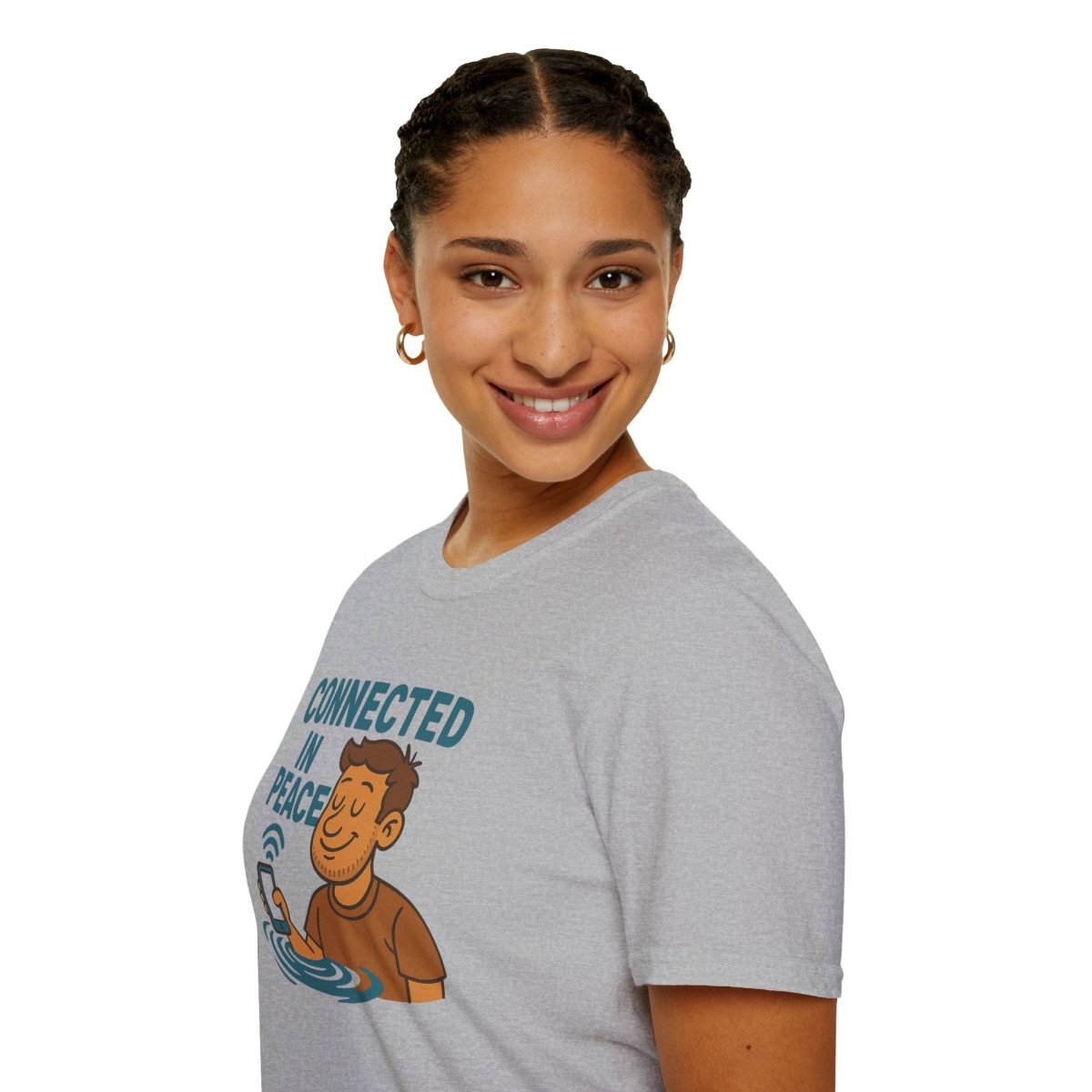 "Connected in Peace" Unisex Shirt, Relaxed Vibe Tee, Chill Casual Wear, Gift for Mindfulness Lovers, Summer Fashion - MINDSet Collection - AI Tee Hero