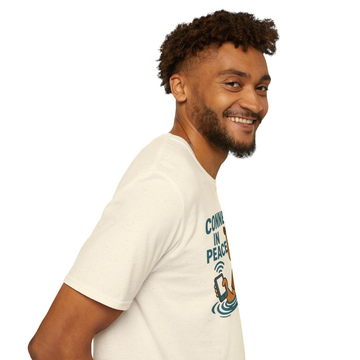 "Connected in Peace" Unisex Shirt, Relaxed Vibe Tee, Chill Casual Wear, Gift for Mindfulness Lovers, Summer Fashion - MINDSet Collection - AI Tee Hero