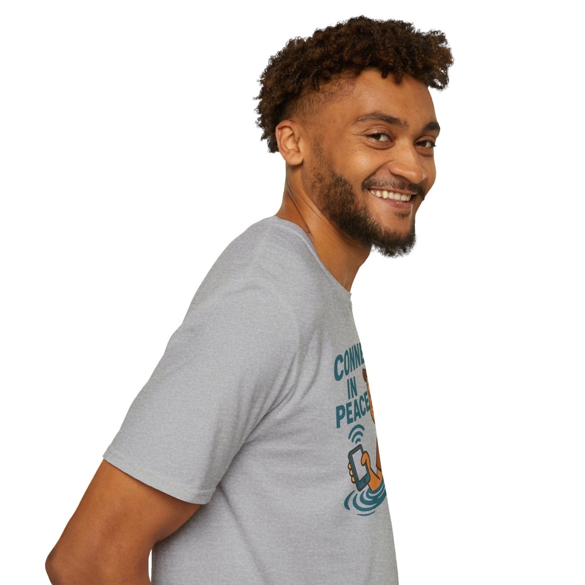 "Connected in Peace" Unisex Shirt, Relaxed Vibe Tee, Chill Casual Wear, Gift for Mindfulness Lovers, Summer Fashion - MINDSet Collection - AI Tee Hero