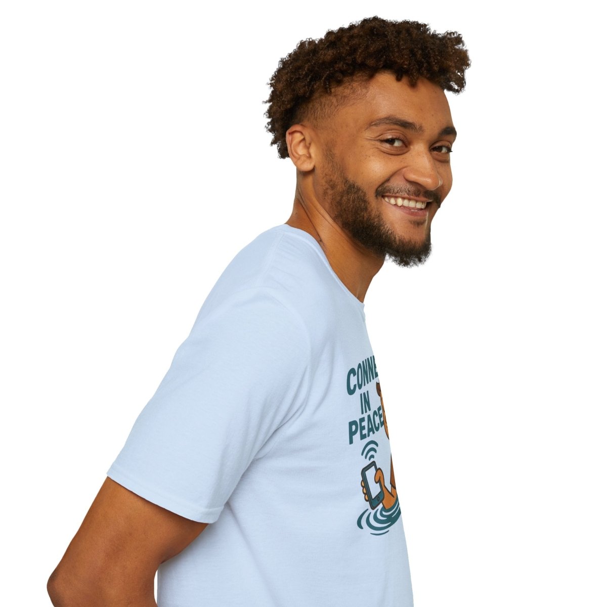 "Connected in Peace" Unisex Shirt, Relaxed Vibe Tee, Chill Casual Wear, Gift for Mindfulness Lovers, Summer Fashion - MINDSet Collection - AI Tee Hero