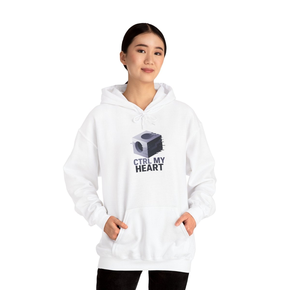 "CTRL MY HEART" CW - 3 Lavender Unisex Hoodie, Tech - Inspired Sweatshirt, Gift for Gamers, Cozy Streetwear, Valentine's Day Gift - AI Tee Hero