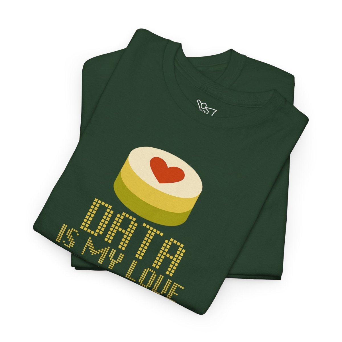 "Data is My Love Language" CW - 1 Casual Unisex Cotton T-Shirt, Tech Enthusiast Gift, Cute Data Lover Apparel, Geeky Gift for Him Her - AI Tee Hero