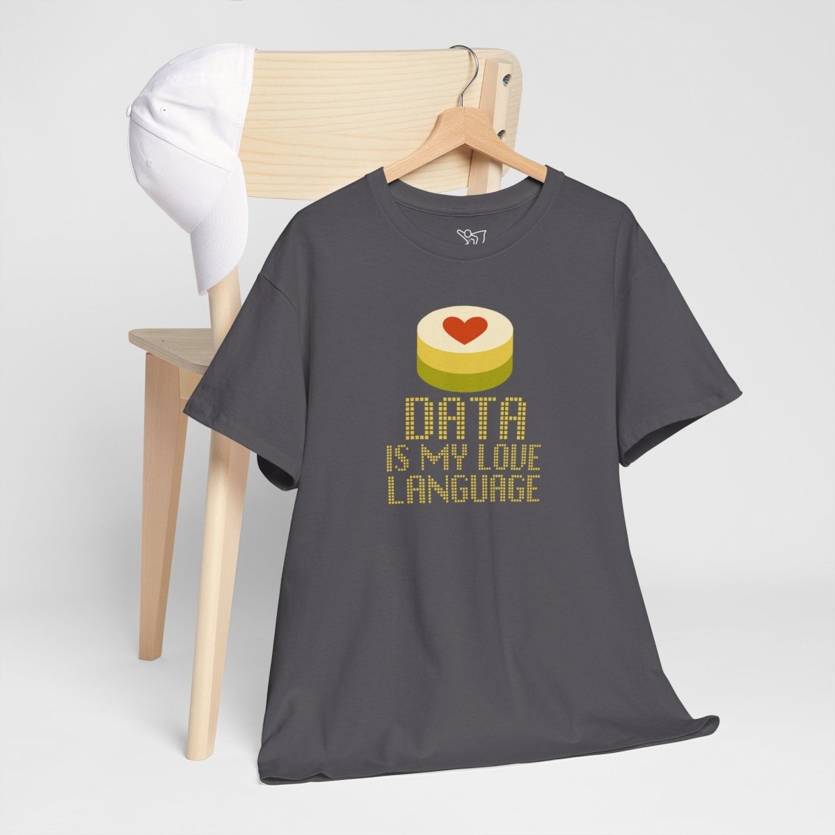 "Data is My Love Language" CW - 1 Casual Unisex Cotton T-Shirt, Tech Enthusiast Gift, Cute Data Lover Apparel, Geeky Gift for Him Her - AI Tee Hero