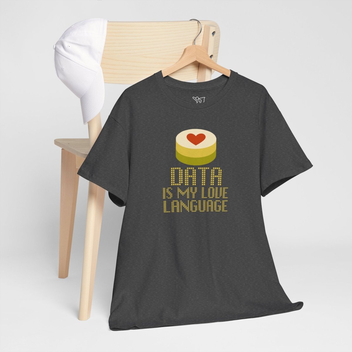 "Data is My Love Language" CW - 1 Casual Unisex Cotton T-Shirt, Tech Enthusiast Gift, Cute Data Lover Apparel, Geeky Gift for Him Her - AI Tee Hero