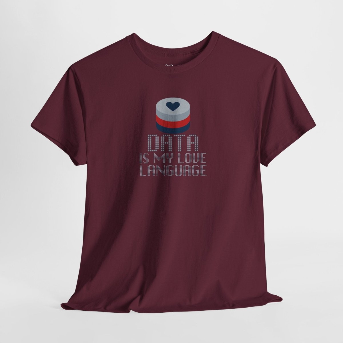 "Data is My Love Language" CW - 3 Casual Unisex Cotton T-Shirt, Tech Enthusiast Gift, Cute Data Lover Apparel, Geeky Gift for Him Her - AI Tee Hero