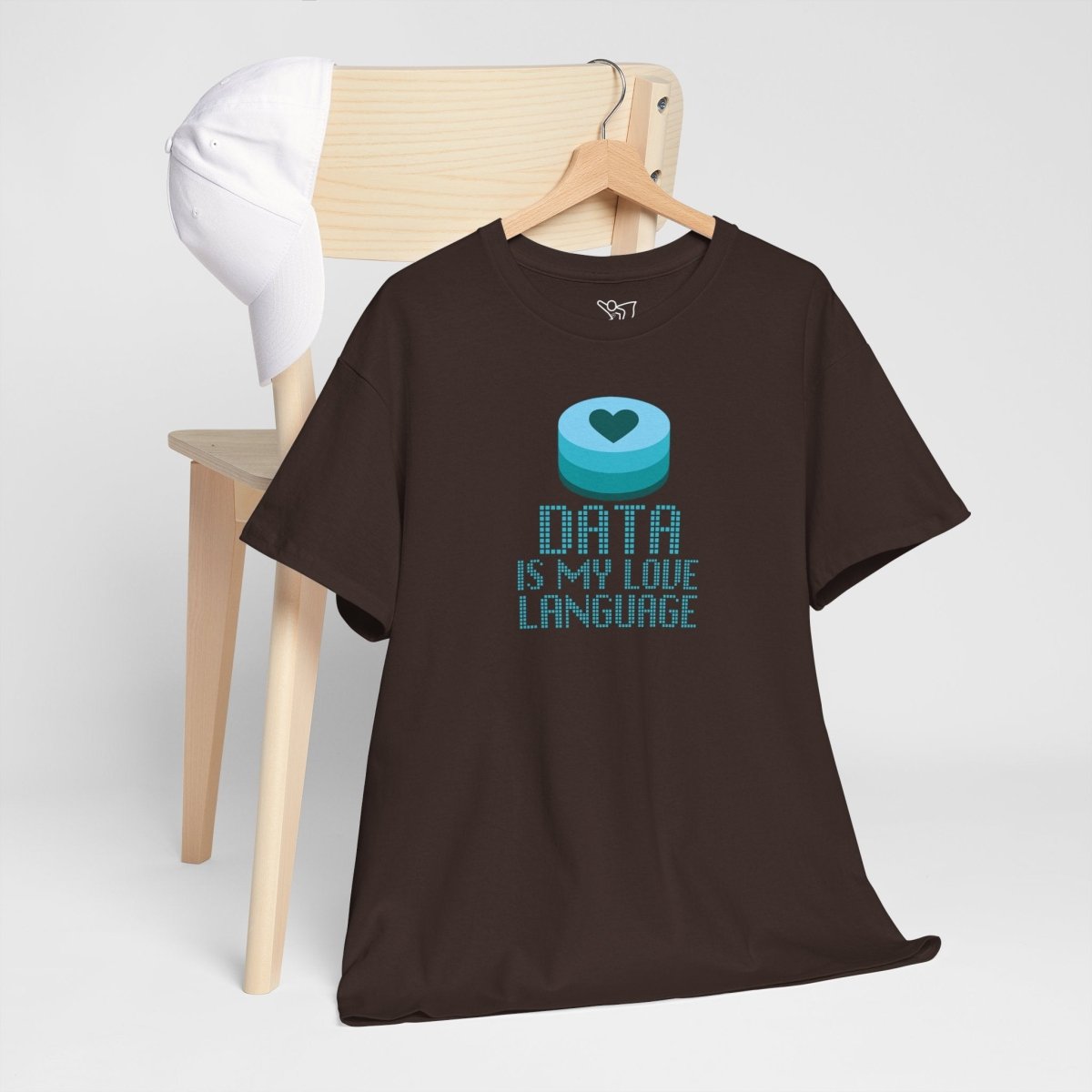 "Data is My Love Language" CW - 4 Casual Unisex Cotton T-Shirt, Tech Enthusiast Gift, Cute Data Lover Apparel, Geeky Gift for Him Her - AI Tee Hero