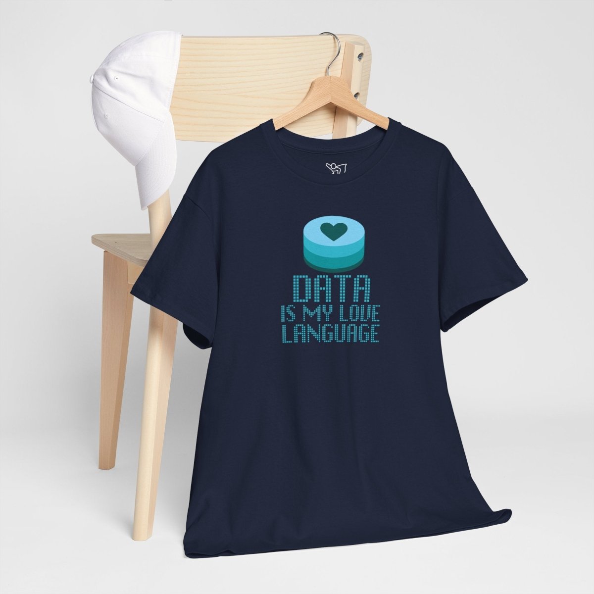 "Data is My Love Language" CW - 4 Casual Unisex Cotton T-Shirt, Tech Enthusiast Gift, Cute Data Lover Apparel, Geeky Gift for Him Her - AI Tee Hero