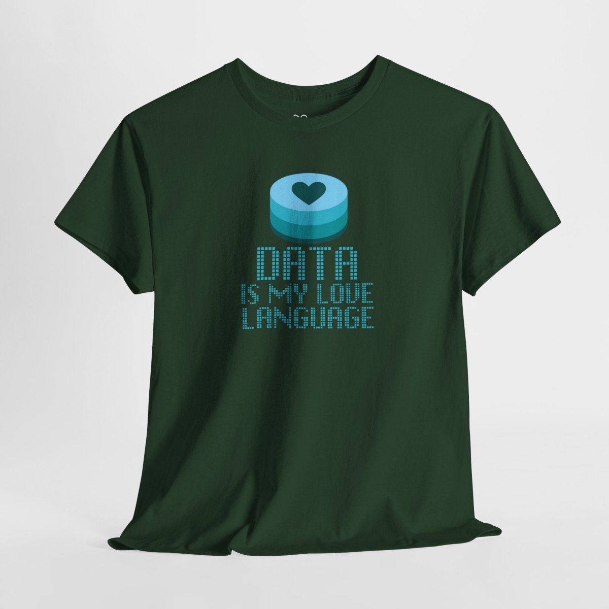 "Data is My Love Language" CW - 4 Casual Unisex Cotton T-Shirt, Tech Enthusiast Gift, Cute Data Lover Apparel, Geeky Gift for Him Her - AI Tee Hero