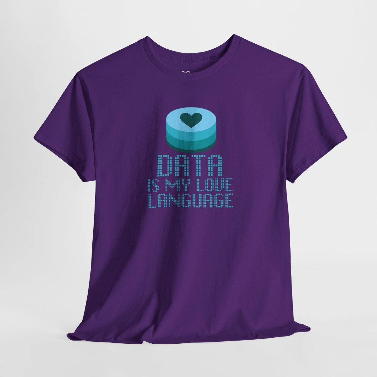 "Data is My Love Language" CW - 4 Casual Unisex Cotton T-Shirt, Tech Enthusiast Gift, Cute Data Lover Apparel, Geeky Gift for Him Her - AI Tee Hero