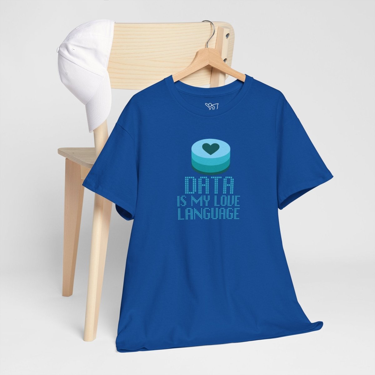 "Data is My Love Language" CW - 4 Casual Unisex Cotton T-Shirt, Tech Enthusiast Gift, Cute Data Lover Apparel, Geeky Gift for Him Her - AI Tee Hero