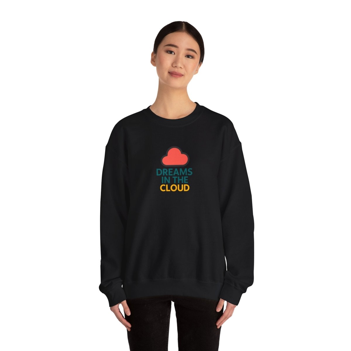 "Dreams in the Cloud" Sweatshirt, Cozy Unisex Crewneck, Comfortable Gift for Dreamers, Everyday Wear, Casual Style - AI Tee Hero