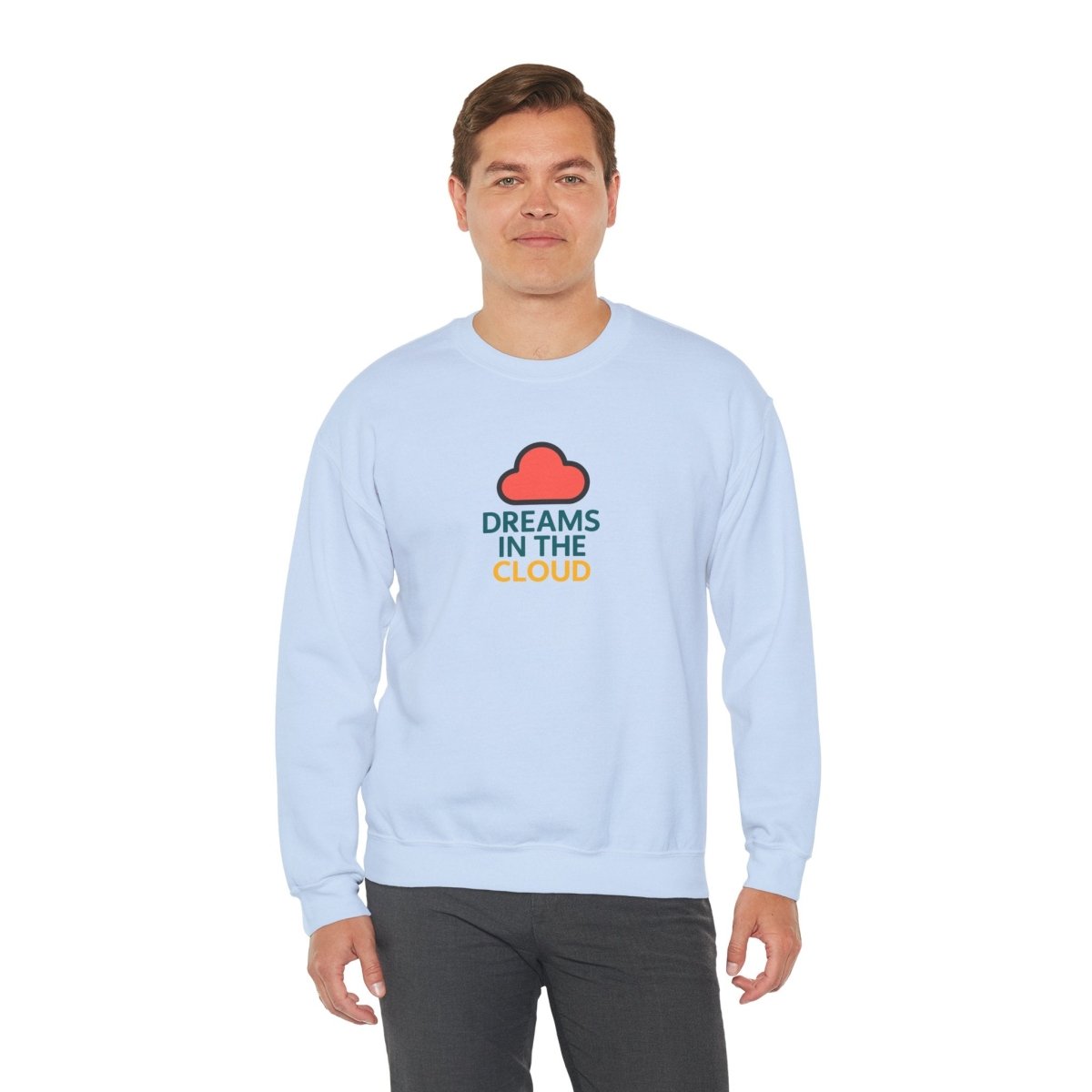 "Dreams in the Cloud" Sweatshirt, Cozy Unisex Crewneck, Comfortable Gift for Dreamers, Everyday Wear, Casual Style - AI Tee Hero