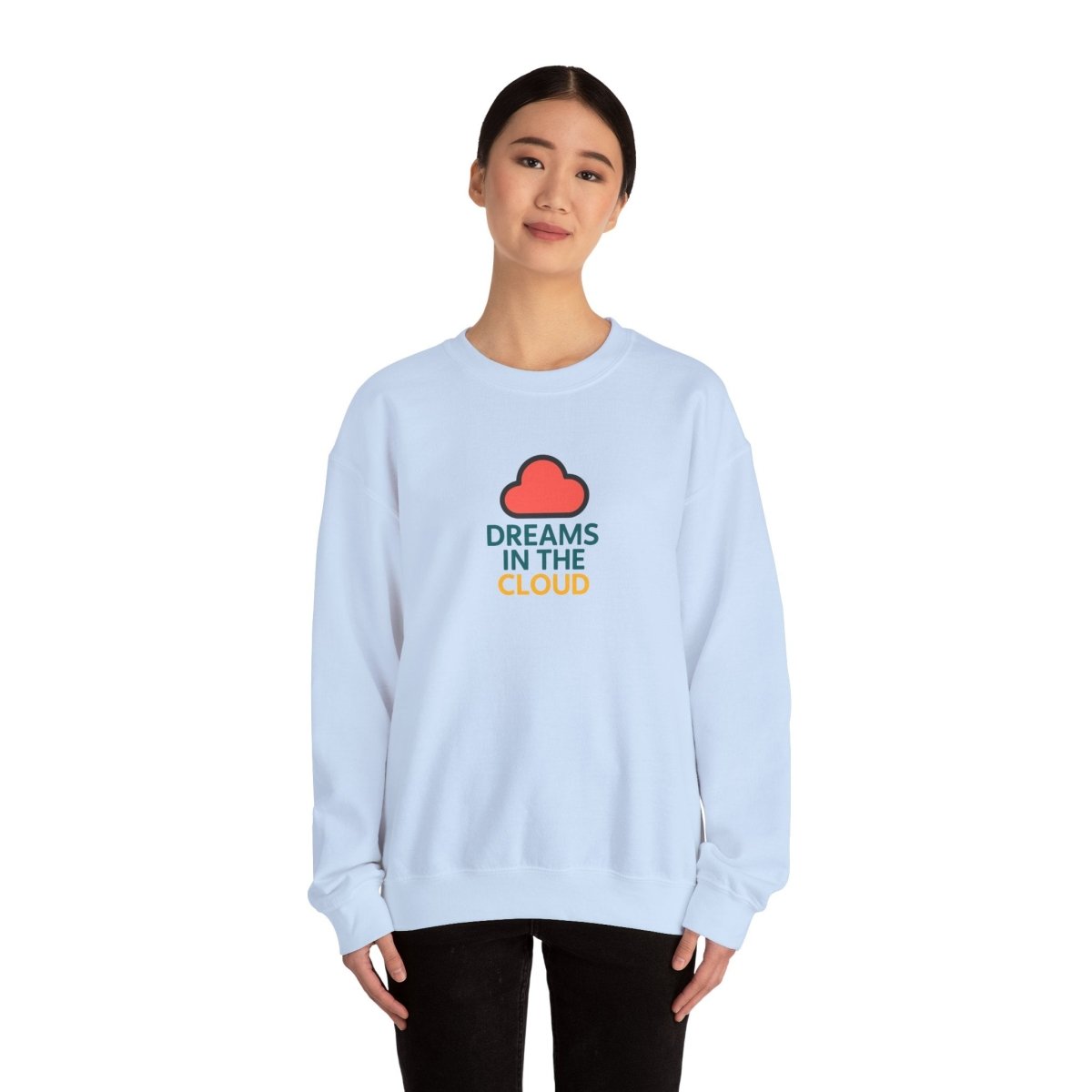 "Dreams in the Cloud" Sweatshirt, Cozy Unisex Crewneck, Comfortable Gift for Dreamers, Everyday Wear, Casual Style - AI Tee Hero