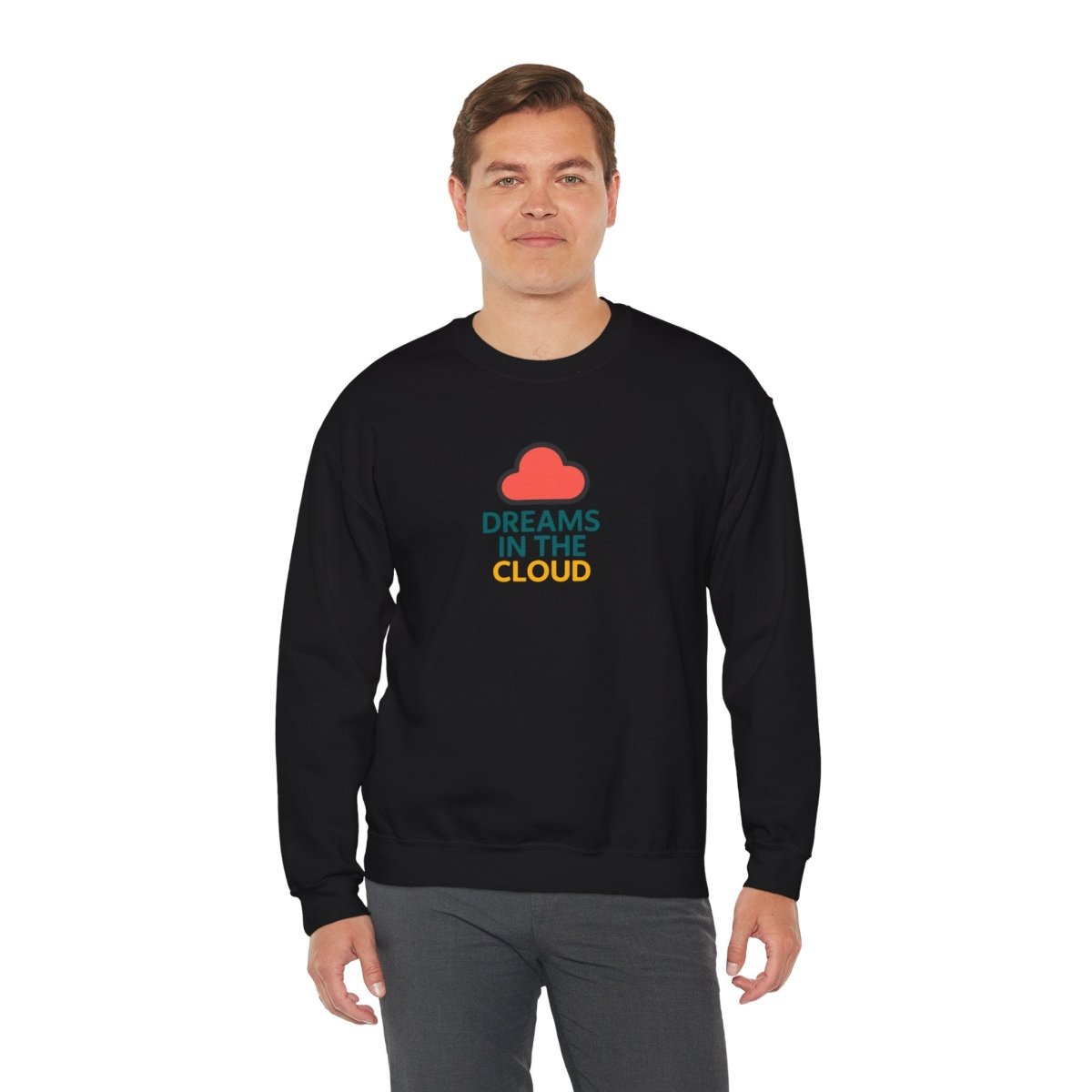 "Dreams in the Cloud" Sweatshirt, Cozy Unisex Crewneck, Comfortable Gift for Dreamers, Everyday Wear, Casual Style - AI Tee Hero