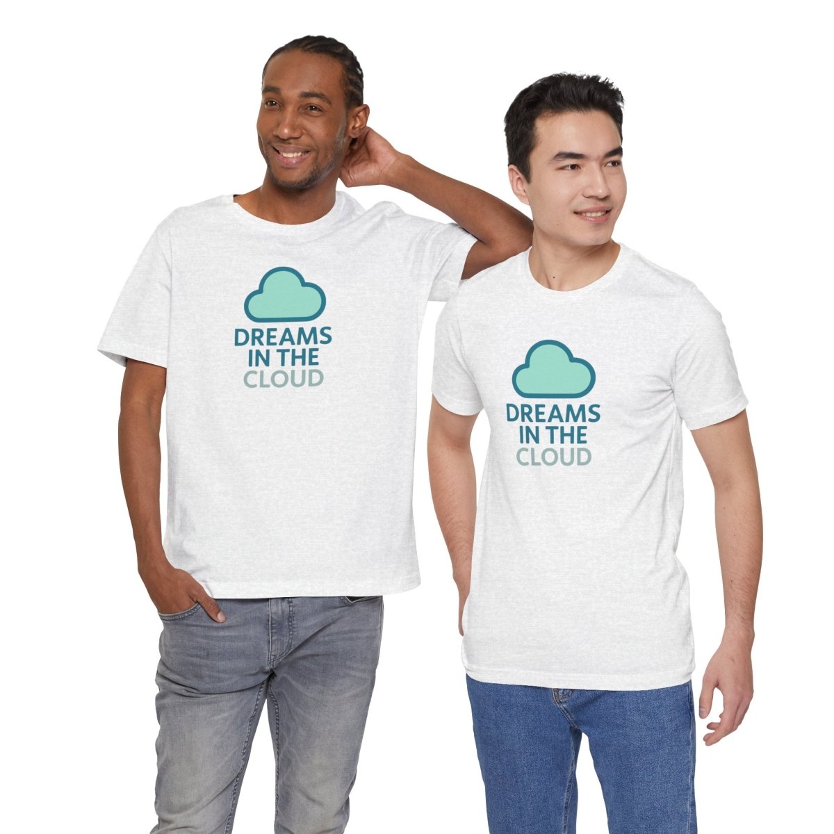 "Dreams in the Cloud" Unisex Tee, Cozy Cloud T-Shirt, Motivational Short Sleeve Shirt, Birthday Gift, Dreamy Casual Wear - AI Tee Hero